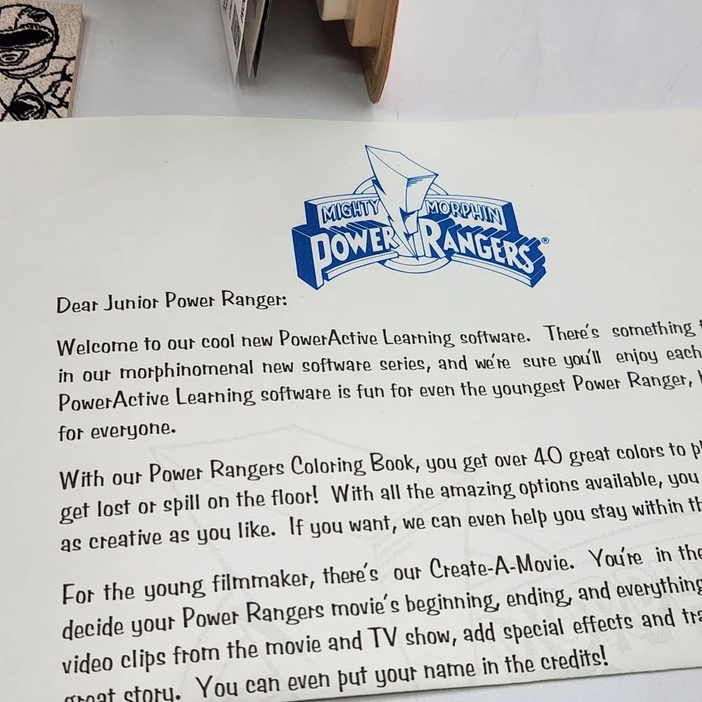 Mighty Morphin Power Rangers Print Kit CD-ROM 1995‎ Saban PC Mac